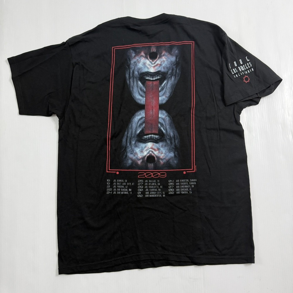 2009 Y2K TOOL Band T-shirt RARE Tongue Double Sided Tee XL